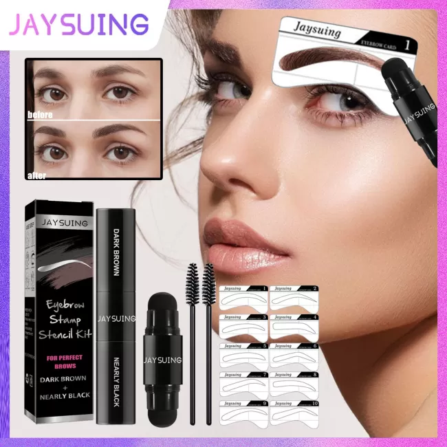 Jaysuing Eyebrow Stamp Stencil Kit