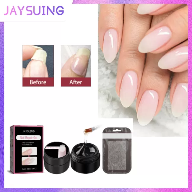 Jaysuing Nail Repair Gel Fiber Extension Set