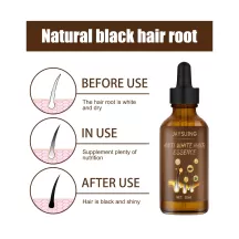 Jaysuing Anti White Hair Spray Hair Growth Black Repair Serum