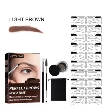 Jaysuing Eyebrow Stamp Stencil Kit for Bushy Eyebrows