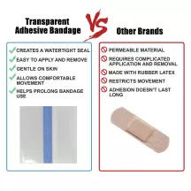 Jaysuing Transparent Adhesive Bandage Tattoo Care Bandages Waterproof