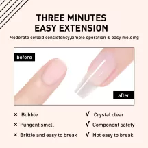 Jaysuing Nail Extension Gule Painless Extension