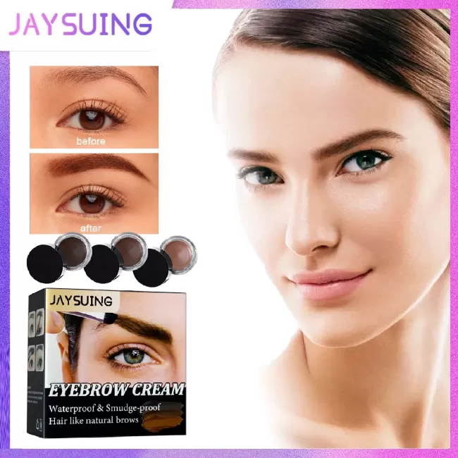 Jaysuing Eyebrow Cream Waterproof Lasting Brown