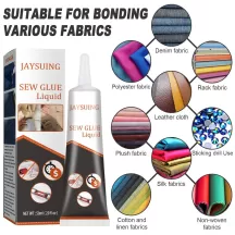 Jaysuing Sew Glue Clothes Fabric Leather Sew Drying Glue Liquid