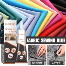 Jaysuing Sew Glue Clothes Fabric Leather Sew Drying Glue Liquid