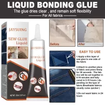 Jaysuing Sew Glue Clothes Fabric Leather Sew Drying Glue Liquid